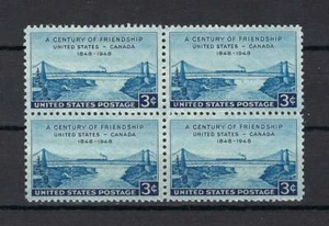 1948 Sc# 961 Niagara ponte sospeso ferroviario USA Canada blocco amicizia 4 nuovo di zecca - Foto 1 di 1