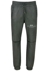 Men's Trouser Grey Lambskin Long Lasting Sweat Track Leather Jogging Bottom - Picture 1 of 5