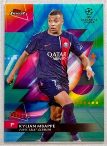 2023-24 Finest Blue Aqua Vapor Wave Refractors #49 Kylian Mbappe 013/250 - Bild 1 von 2