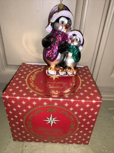 Christopher Radko Pinguin Paar Christbaumschmuck 3012826 Danbury neuwertig 2015 - Bild 1 von 9