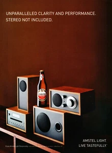 AMSTEL BEER AD #26 RARE 2005 OOP "UNPARALELLED CLARITY AND PERFORMANCE..." - Picture 1 of 2