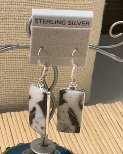 925 Sterling Earrings Silver  Buffalo Turquoise Magnesite Gemstone Drop LOT 95D - Picture 1 of 3