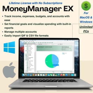 MoneyManager Ex - Accounting Banking Budgeting Software Windows & MacOS USB/DVD - Picture 1 of 7
