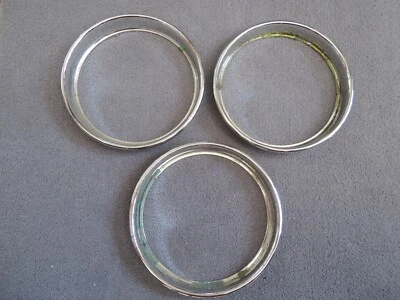 ALFA ROMEO GIULIETTA / Giulia SPIDER Used Original TRIO CHROME GAUGE BEZELS - Imagem 1 de 4