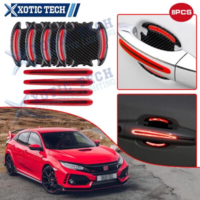 JDM Anti-Scratch 3D Door Handle Reflective Strip Sticker For Honda Accord Civic - Image 1 of 4