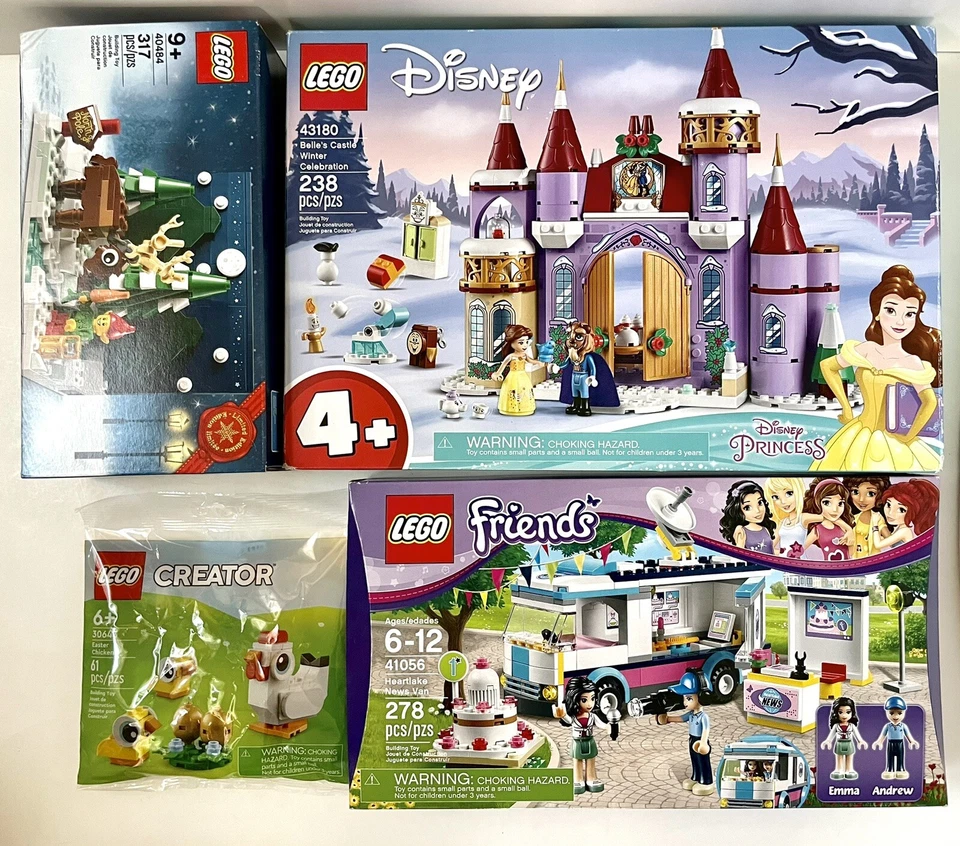 LEGO Lote 4 Amigos, Castillo Disney, Navidad GWP 41056 43180 40484 30643 NUEVO Precintado Foto 1 de 4