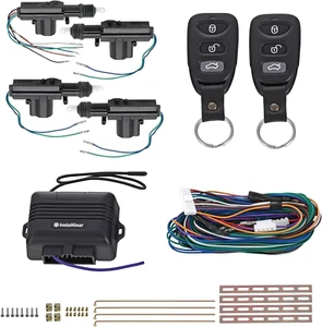 Keyless Entry System with Two 3-Button Remotes and 4 Door Actuators - Central Lo - Picture 1 of 7