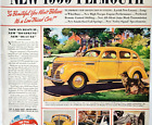 Plymouth Sedan Collies Vtg 1939 Car Ad Magazine Print Chrysler Automobile Dogs