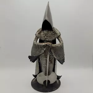 Ron Lyon Metal Art Sculpture Grim Dark Reaper Medieval 13" Frightknight UK 1980s - Picture 1 of 13