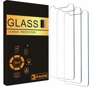 3X HD Tempered Glass Screen Protector For iPhone 14 13 12 11 Pro Max X XS XR - Picture 1 of 7