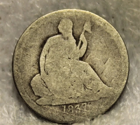 1837 seated dime Cover