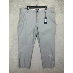 Chaps Pants Mens 42X30 Grey Custom Fit Khakis Chino Straight Leg Flat Front NEW - Picture 1 of 10