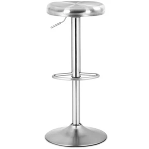 Topbuy Swivel Bar Stools Adjustable Brushed Stainless Steel - Picture 1 of 5
