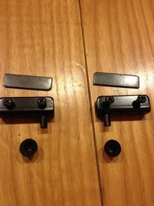 100 PAIR BLACK CABINET INSET GLASS DOOR STRIKER PIVOT HINGE SET STANDARD MOUNT - Picture 1 of 3