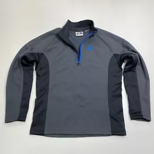 Spyder Outbound Half Zip Sweatshirt Mens L Gray Long Sleeve Waffle Knit 199306 - Picture 1 of 17