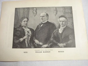 1901 2-seitige illustrierte Seite Nationen Trauer Pres. McKinley, McKinley Homestead - Bild 1 von 2