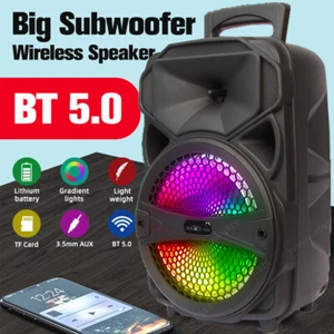 Bluetooth Speaker Wireless Waterproof Outdoor Stereo Bass USB/TF/FM Radio LOUD - Picture 1 of 11