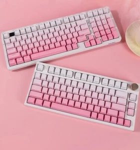OEM Translucent Keycaps for Gaming Mechanical Keyboard Sakura Pink Gradient PBT - Picture 1 of 23