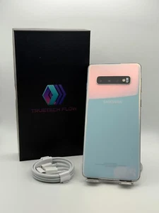 Smartphone Samsung Galaxy S10 SM-G973W 128Go débloqué blanc écran fissuré - Photo 1 sur 6
