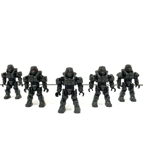 Mega Construx Blok Halo 5x stealth red visor gray steel Sdcc Spartan Warrior lot Cover