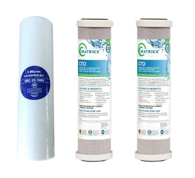 Filter Set for GRO HIGH RECOVERY 4-Stage RO, 3 Filters only (no membrane) - Image 1 of 4