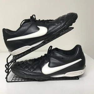 Nike Tiempo Rio II 2014 Astro Turf Trainers UK 9 Black White Football Boots - Picture 1 of 8