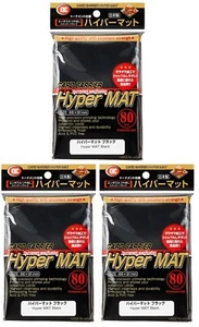 KMC Hyper Mat Matte Black Card Barrier Sleeves 3 packs MTG Magic Pokemon Japan - Picture 1 of 3