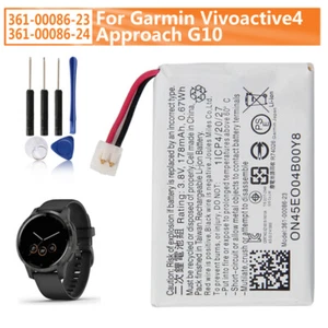 Batteria SmartWatch 361-00086-23 361-00086-24 per Garmin Vivoactive4 Approach G10 - Foto 1 di 5