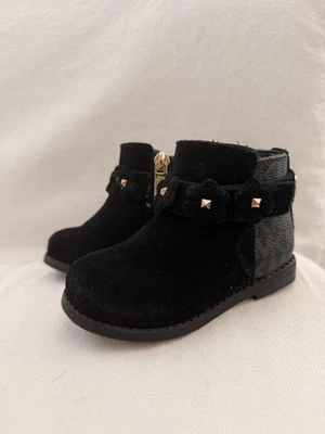 Botines Michael Kors Niñas Pequeñas Gamuza Negros Talla 5 Foto 1 de 4