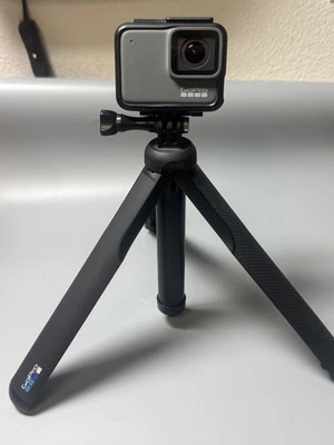 GoPro HERO 7 SILVER Action 4K Ultra HD Camera W/Case Mount & Tripod / 128GB SD - Image 1 of 4
