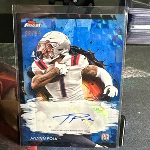 2024 Finest Ja'Lynn Polk Rookie Auto RC Blu Rifrattore Geometrico #/99 - Foto 1 di 2