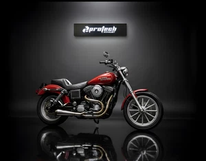 2 in 1 Exhaust Pipes Muffler fits Harley-Davidson Dyna Super Glide FXD 2 into 1. - Picture 1 of 7