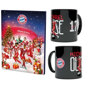 Schoko Adventskalender 2025 + Tasse Michael Olise FC Bayern München Weihnachten - Bild 1 von 5