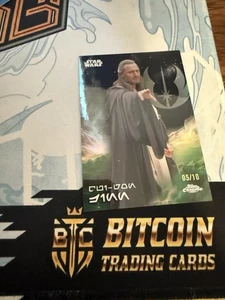 Qui-Gon Jinn 2025 Topps Chrome Star Wars Aurebesh Variation Black Refractor /10 - Picture 1 of 2