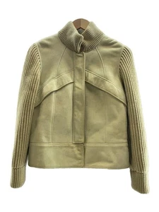 LOEWE leather jacket blouson 40 suede cream-colored Used - Picture 1 of 6