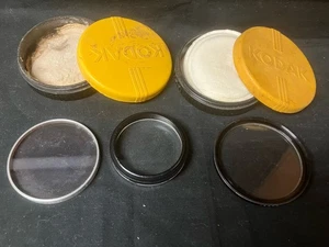 Vintage Lot Of 3 Filters Kodak (VIII), Vemar Edna (VII),  K-C (Japan) With Cases - Picture 1 of 10