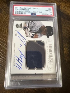 2014 National Treasures - Rookie Colossal Signatures Jose Ramirez # /99 PSA 8 - Picture 1 of 2