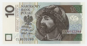 Poland 10 Zlotych 30-1-2025 Pick 183 UNC Uncirculated Banknote Serial CL - Picture 1 of 2