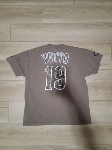 Joey Votto #19 CINCINNATI REDS Camo T-Shirt Brown Men's Size XL John Morrell - Picture 1 of 3