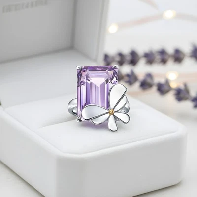 Anillo Mariposa Tiffany & Co Plata Esterlina Amatista Love Bugs 6 - TOTALMENTE NUEVO Foto 1 de 4