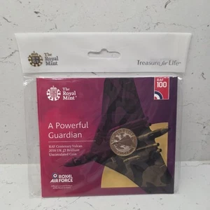 RAF Centenary Vulcan 2018 UK £2 Pound Münze Stempelglanz Royal Mint Neu - Bild 1 von 2