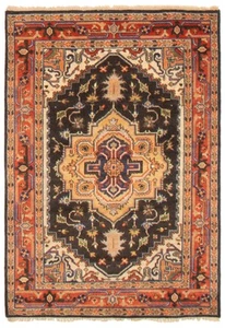 Vintage Hand-Knotted Area Rug 4'1" x 5'11" Traditional Wool Carpet - Picture 1 of 9
