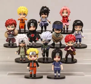 Pack of 12 Naruto Figures Naruto Itachi Kakashi Sasuke Sakura Gaara Jiraiya - Picture 1 of 2