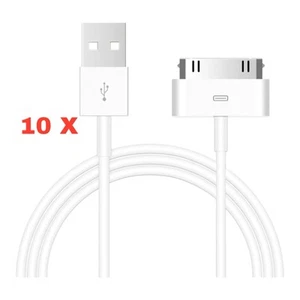 10 Pack of 3FT 30 pin USB Charging Data Cable Cord for iPad 1/2/3 iPod Nano 1-6 - Picture 1 of 14