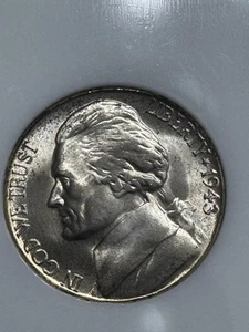 1943-s Silver Jefferson Nickel, NGC MS67, Older Holder, Free shipping - Picture 1 of 3