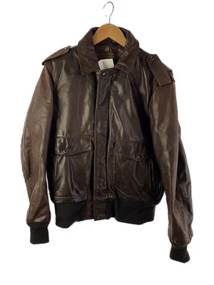 Schott Brown Leather A-2 Jacket USA Made Size 40 with Liner & Fur - Image 1 of 4