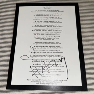 Harry Styles Sign Of The Times signed handsigniert Textblatt - Bild 1 von 3