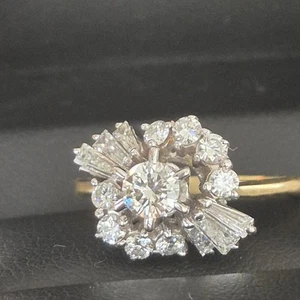 Exceptional 18ct Gold Natural Diamond Ballerina Ring - Picture 1 of 20