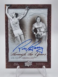 2007 Rick Barry Upper Deck Chronology Auto /50 Through The Years Warriors UD UDA - Picture 1 of 2
