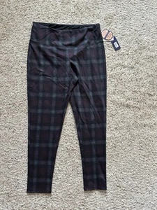 NWT Alexander Jordan Tummy Control Leggings Multicolored Plaid Size Large - Picture 1 of 5